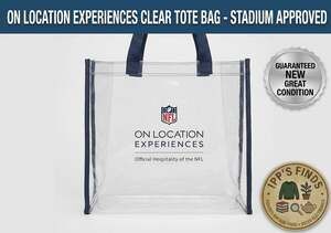 NFL On Location Experiences Clear Stadium Tote Bag Navy